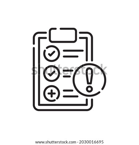 Pass fail vector outline icon style illustration. EPS 10 file