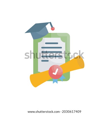 Dual degree vector flat icon style illustration. EPS 10 file