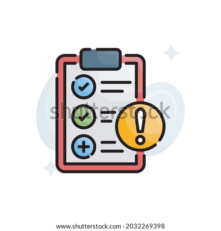 Pass fail vector filled outline icon style illustration. EPS 10 file