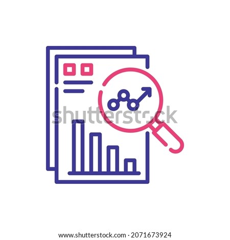 Research vector 2 colours Icon Design illustration. Web Analytics Symbol on White background EPS 10 File
