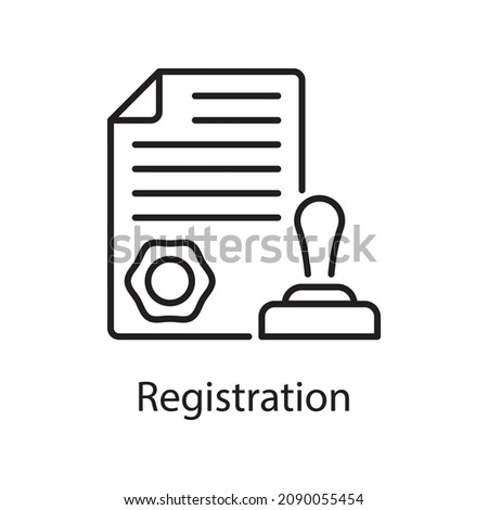 Trademark Registration vector Outline Icon Design illustration. Activities Symbol on White background EPS 10 File