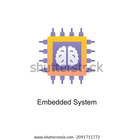 Embedded System vector Gradient Icon Design illustration. Digitalization and Industry Symbol on White background EPS 10 File Stockfoto © 