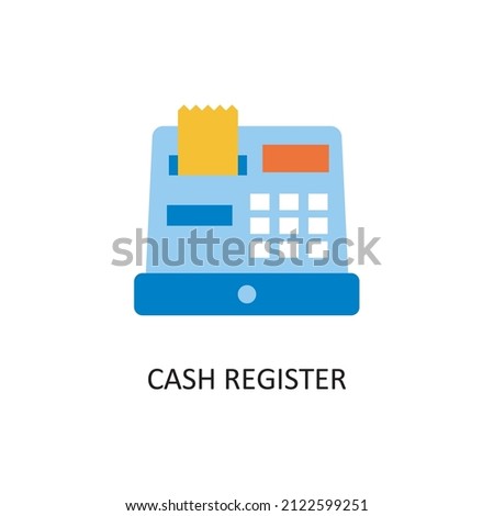 Cash Register Vector Filled Outline Icon Design illustration. Banking and Payment Symbol on White background EPS 10 File