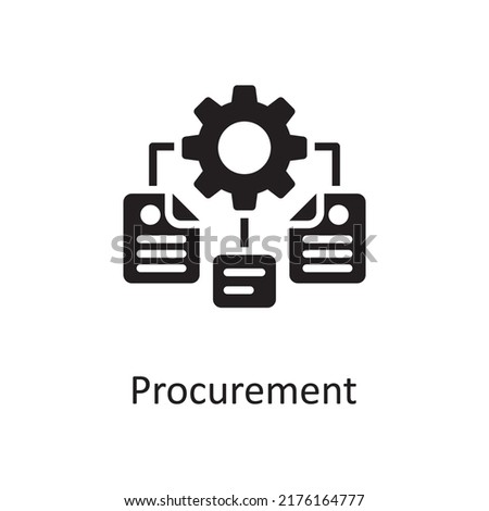 Procurement vector Solid Icon Design illustration. Project Managements Symbol on White background EPS 10 File Stockfoto © 