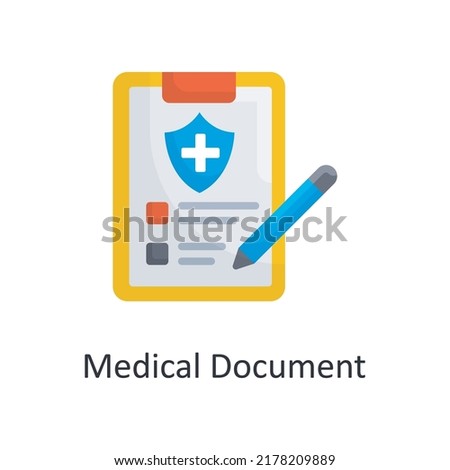 Medical Document vector flat Icon Design illustration. Medical Symbol on White background EPS 10 File