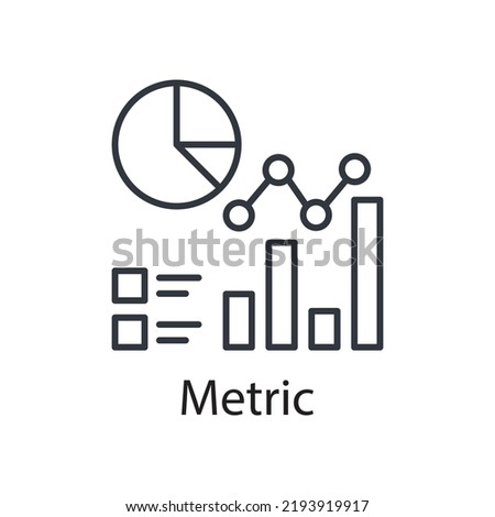 Metric vector outline Icon Design illustration. Miscellaneous Symbol on White background EPS 10 File
