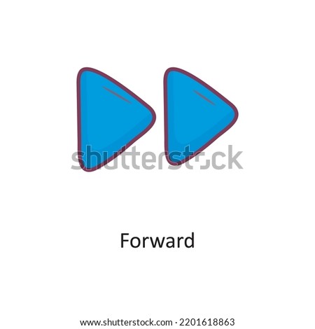 forward Filled outline Icon Design illustration. Media Control Symbol on White background EPS 10 File