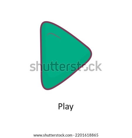 Play Filled outline Icon Design illustration. Media Control Symbol on White background EPS 10 File