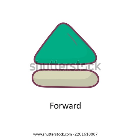 Forward Filled outline Icon Design illustration. Media Control Symbol on White background EPS 10 File