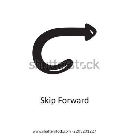 Skip Forward Solid Icon Design illustration. Media Control Symbol on White background EPS 10 File