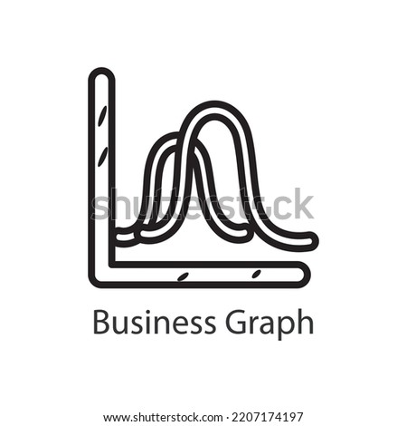 Business Graph Filled Outline Icon Design illustration. Data Symbol on White background EPS 10 File