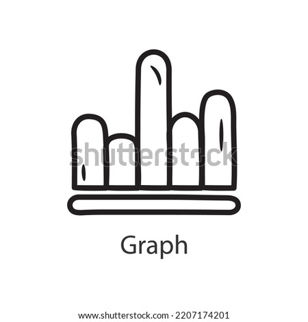 Graph Filled Outline Icon Design illustration. Data Symbol on White background EPS 10 File