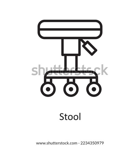 Stool Vector Outline Icon Design illustration. Medical Symbol on White background EPS 10 File