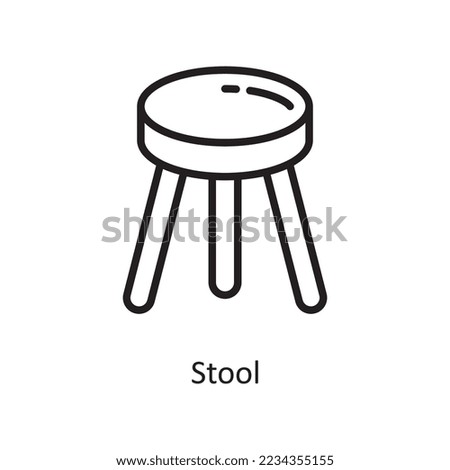 Stool  Vector Outline Icon Design illustration. Medical Symbol on White background EPS 10 File