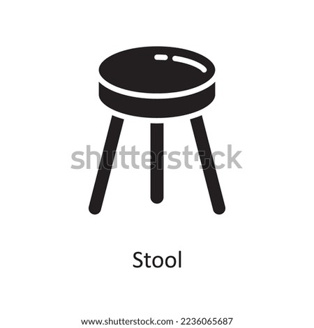 Stool  Vector Solid Icon Design illustration. Medical Symbol on White background EPS 10 File