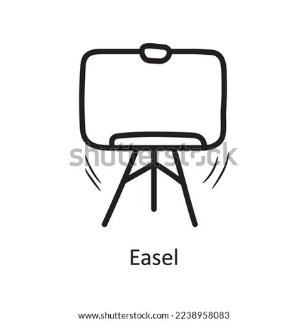 Easel vector outline Icon Design illustration. Entertainment Symbol on White background EPS 10 File