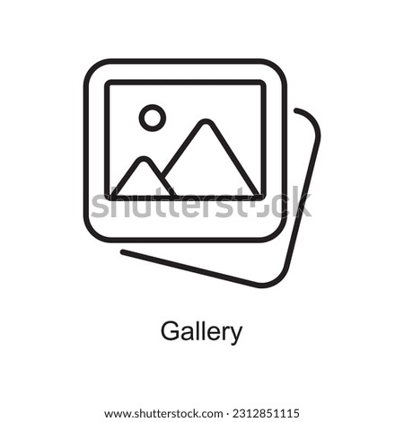 Gallery Outline Icon Design illustration. Art and Crafts Symbol on White background EPS 10 File