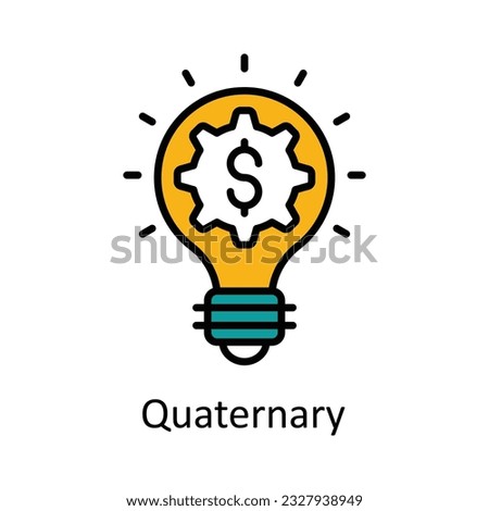Quaternary Filled Outline Icon Design illustration. Smart Industries Symbol on White background EPS 10 File