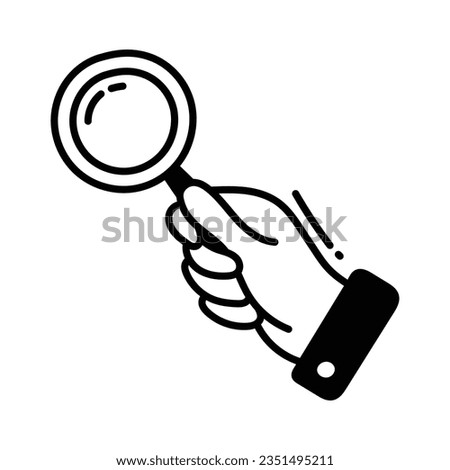 Search doodle Icon Design illustration. Business Symbol on White background EPS 10 File
