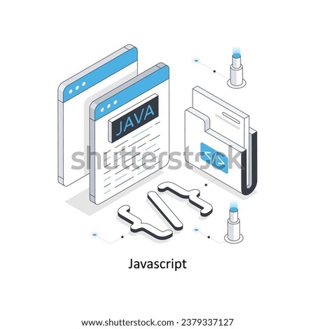 Javascript isometric stock illustration. EPS File