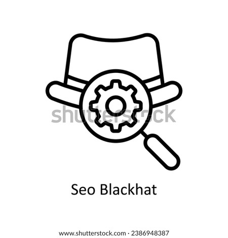 SEO Black hat vector outline Icon Design illustration. Business And Management Symbol on White background EPS 10 File
