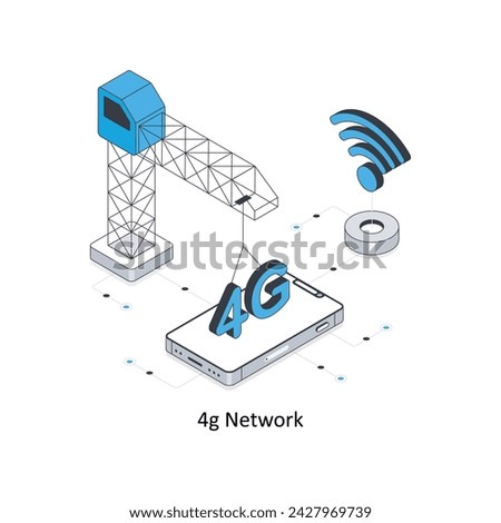 4G Network  isometric stock illustration. EPS File stock illustration