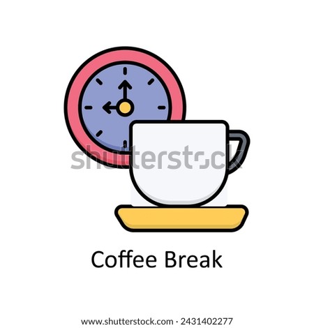 Coffee Break vector filled outline Icon Design illustration. Graphic Design Symbol on White background EPS 10 File