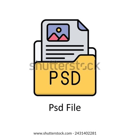 Psd File vector filled outline Icon Design illustration. Graphic Design Symbol on White background EPS 10 File
