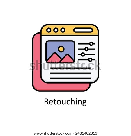 Retouching vector filled outline Icon Design illustration. Graphic Design Symbol on White background EPS 10 File