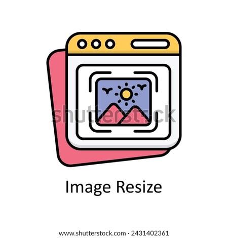 Image Resize vector filled outline Icon Design illustration. Graphic Design Symbol on White background EPS 10 File