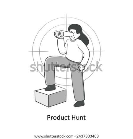 Product Hunt Flat Style Design Vector illustration. Stock illustration