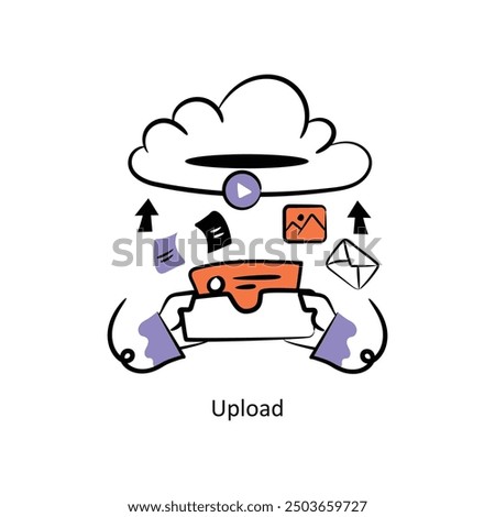  filled outline Style Design Vector Stock illustration. Upload