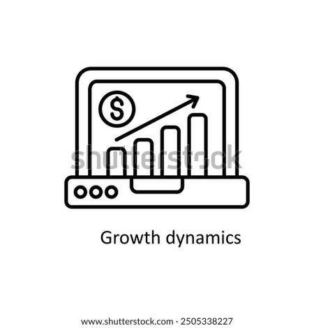 Growth dynamics vector filled outline Icon Design illustration. Graphic Design Symbol on White background EPS 10 File