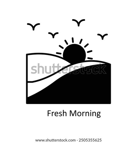 Fresh morning  vector filled outline Icon Design illustration. Graphic Design Symbol on White background EPS 10 File