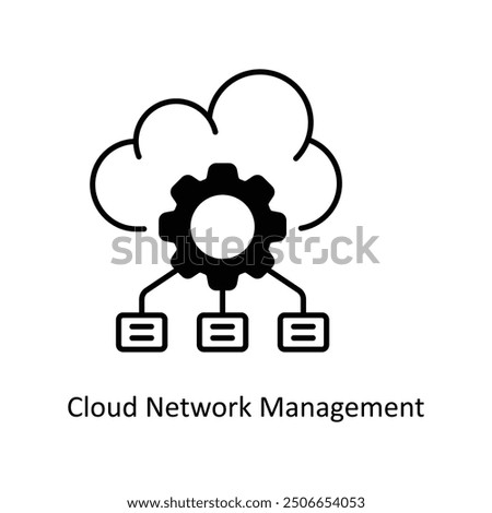 Cloud Network Management vector  solid Icon Design illustration. Smart Home and Technology Symbol on White background EPS 10 File 