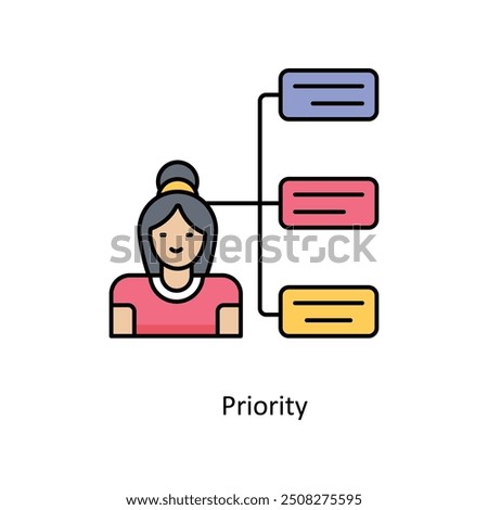 Priority vector filled outline Icon Design illustration. Graphic Design Symbol on White background EPS 10 File