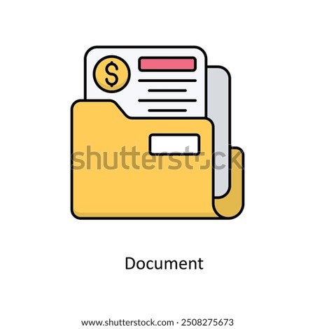 Document vector filled outline Icon Design illustration. Graphic Design Symbol on White background EPS 10 File