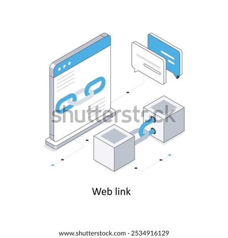 Web link isometric stock illustration. EPS File stock illustration