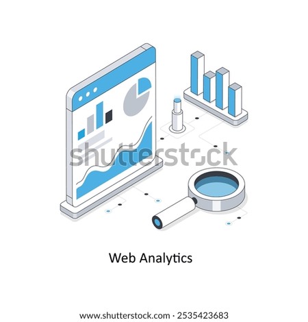 Web Analytics isometric stock illustration. EPS File stock illustration