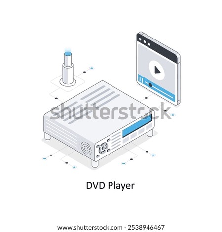 DVD Player Cab Location  isometric stock illustration. EPS File stock illustration