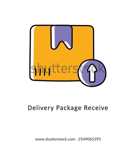 Delivery Package Receive Vector Filled Outline icons style illustration. EPS 10 File