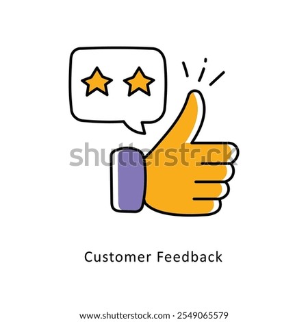 Customer Feedback Vector Filled Outline icons style illustration. EPS 10 File