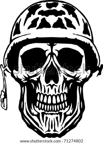 Camo Skull Stock Vector Illustration 71274802 : Shutterstock