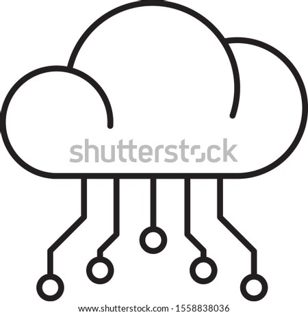 Cloud Computing  vector icon iconic 