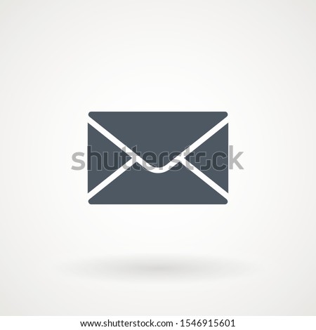 Email icon. Envelope Mail services. Contacts message send letter isolated flat. EPS 10