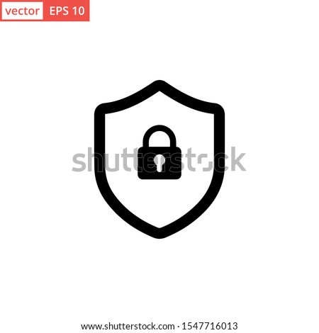 Shield and lock icon vector design template. EPS 10