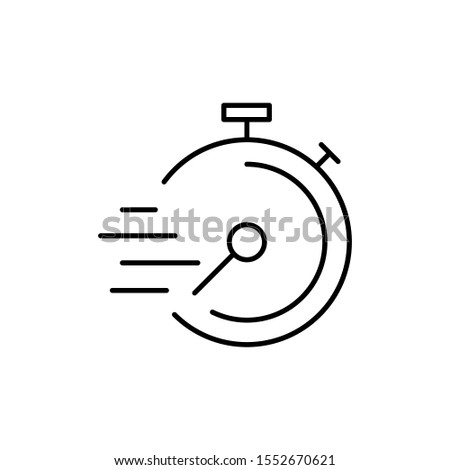 Time and clock icon, speed, alarm, restore, management, watch thin line symbols for web and mobile phone on white background - editable stroke vector illustration eps10