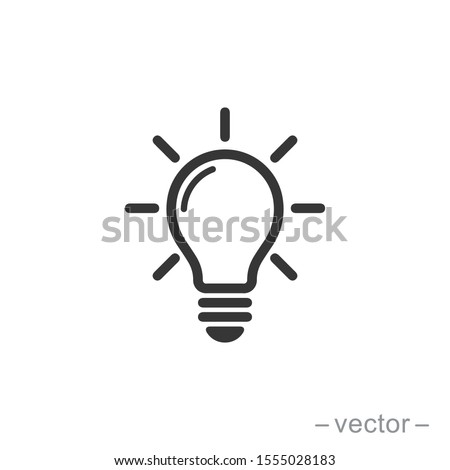 The light bulb icon vector, full of ideas and creative thinking, analytical thinking for processing. Outline symbol illustration. EPS 10