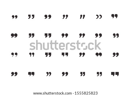 Set of quote mark, quotes icon vector sign design Foto stock © 