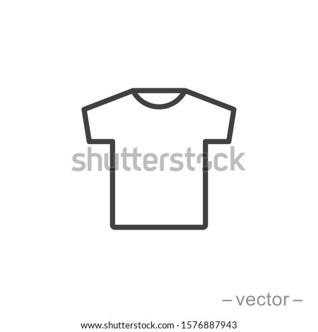 T-shirt icon vector. Linear style sign for mobile concept and web design. T-shirt symbol illustration